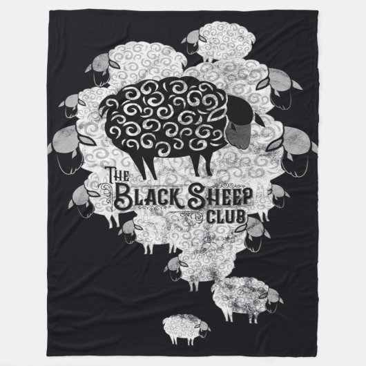 Black Sheep Club Fleecedecke (Vorderseite)