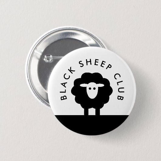 Black Sheep Club | Modernes Niedlich Button (Vorne & Hinten)