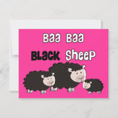Black Sheep Designs "Baa Baa Black Sheep" Karte (Vorderseite)