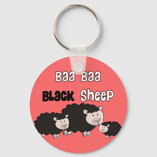 Black Sheep Designs "Baa Baa Black Sheep" Schlüsselanhänger (Vorderseite)