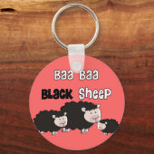 Black Sheep Designs "Baa Baa Black Sheep" Schlüsselanhänger (Vorderseite)