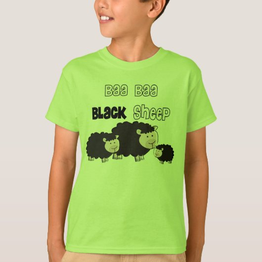 Black Sheep Designs "Baa Baa Black Sheep" T-Shirt (Vorderseite)