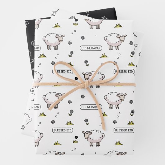 Black Sheep Eid Mubarak Kinder Geschenkpapier Set (Beispiel)