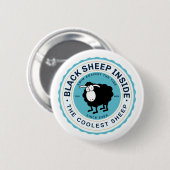 Black Sheep Inside - Schwimm gegen den Strom Button (Vorne & Hinten)
