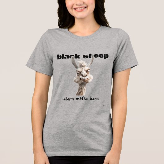 Black Sheep Llama  Tri-Blend Shirt (Vorderseite)