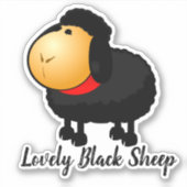 Black Sheep Lovely & Love Aufkleber (Vorderseite)