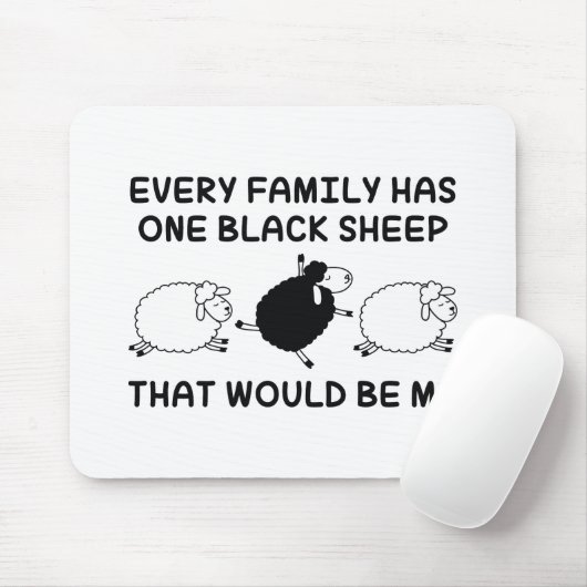 Black Sheep Mousepad (Mit Mouse)