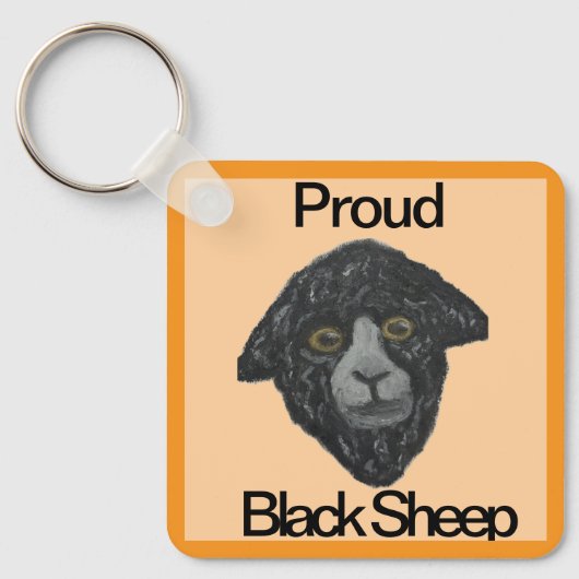 Black Sheep Orange Schlüsselanhänger (Vorderseite)