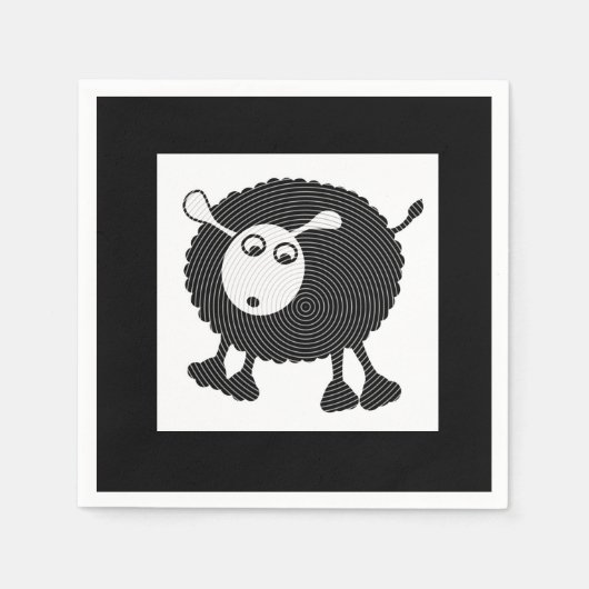Black Sheep Paper Napkins-Set von 50 Serviette (Vorderseite)