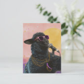 Black Sheep Singer Postkarte (Stehend Vorderseite)