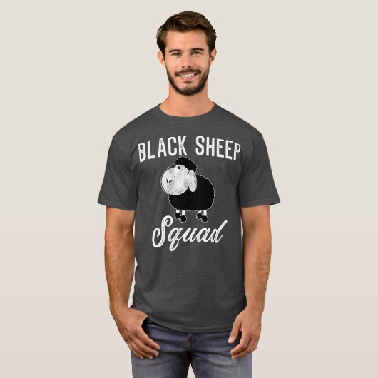 Black Sheep Squad Funny Black Sheep T-Shirt (Vorne ganz)
