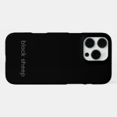 Black Sheep - Typografie-Etui iPhone Hülle (Rückseite (Horizontal))