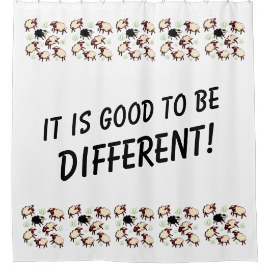 Black Sheep und andere + Ihr Backgr. Ideen Duschvorhang (Vorderseite)