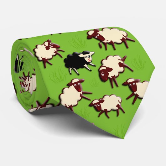 Black Sheep und andere + Ihr Backgr. Ideen Krawatte (Gerollt)