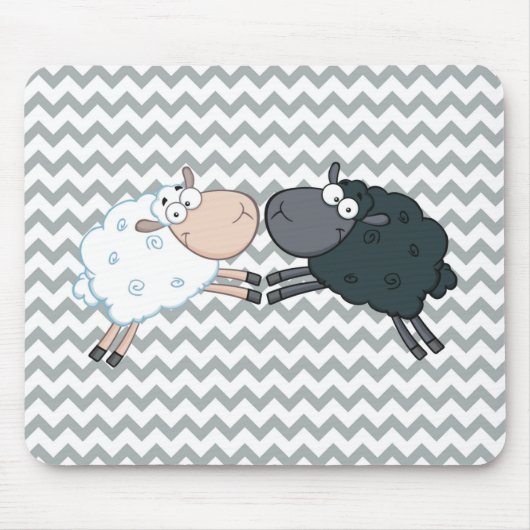 Black Sheep White Sheep Mousepad (Vorne)