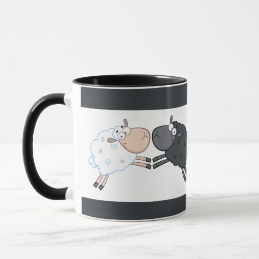 Black Sheep White Sheep Tasse (Links)