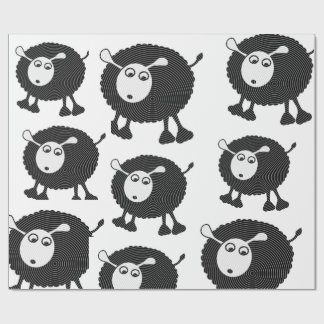 Black Sheep Wrapping Paper Geschenkpapier
