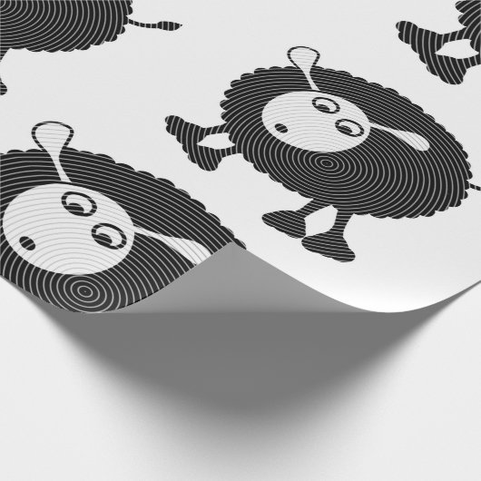 Black Sheep Wrapping Paper Geschenkpapier (Ecke)