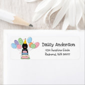 Black Sheepadoodle Birthday Party Rücksendeadresse (Insitu)