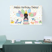 Black Sheepadoodle Hund Geburtstagsparty Banner (Messeveranstaltung)