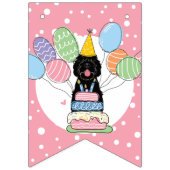 Black Sheepadoodle Hund Geburtstagsparty Wimpelkette (Erste Fahne)