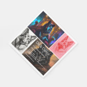 Black Shepherd Dog Paper Napkin Serviette (Ecke)