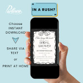 Black She's The Knot Lace Brautparty Einladung