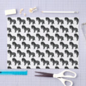 Black Shetland Pony Niedlich Cartoon Pony Pattern Seidenpapier (Handwerk)