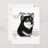 Black Shiba Inu History Postkarte (Vorne/Hinten)