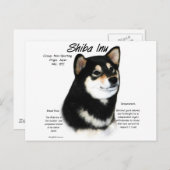 Black Shiba Inu History Postkarte (Vorne/Hinten)