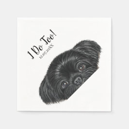 Black Shih Tzu Cocktail Napkins Wedding Serviette