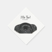 Black Shih Tzu Cocktail Napkins Wedding Serviette (Ecke)