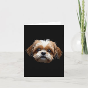 Black Shih Tzu Dog Shih Tzu Face Karte