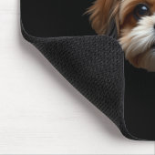 Black Shih Tzu Dog Shih Tzu Face Mousepad (Ecke)