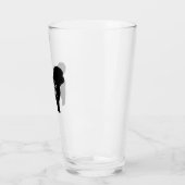 Black Shih Tzu Dog Silhouette Personalisiert Glas (Links)