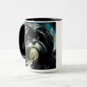 Black Shih Tzu Dog Tasse Cup (Vorderseite Links)