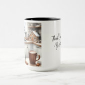 Black Shih Tzu Vielen Dank Weihnachts Coffee Tasse (Zentrum)