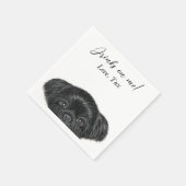 Black Shih Tzu Wedding Cocktail Napkin Serviette (Ecke)