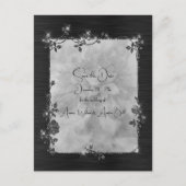 Black Shiny Elegant Sparkly Frame Save the Date Postkarte (Vorderseite)