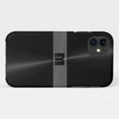 Black Shiny Stainless Steel Metal 7 Case-Mate iPhone Hülle (Rückseite (Horizontal))