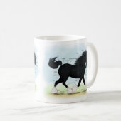 Black Shire Horse Educational Anatomical Chart Kaffeetasse (VorderseiteRechts)