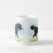 Black Shire Horse Educational Anatomical Chart Kaffeetasse (Mittel)