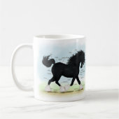 Black Shire Horse Educational Anatomical Chart Kaffeetasse (Links)