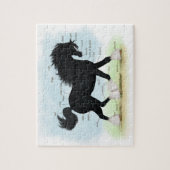 Black Shire Horse Educational Anatomical Chart Puzzle (Vertikal)