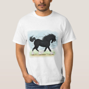 Black Shire Horse Educational Anatomical Chart T-Shirt