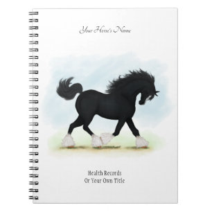 Black Shire Personalisiert Horse Owner's Journal Notizblock