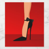 Black Shoes Weinflasche Rotsamt Weinetikett (Einzelnes Label)