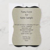 Black Shoes Wine Glass Geburtstagsparty Einladung (Rückseite)