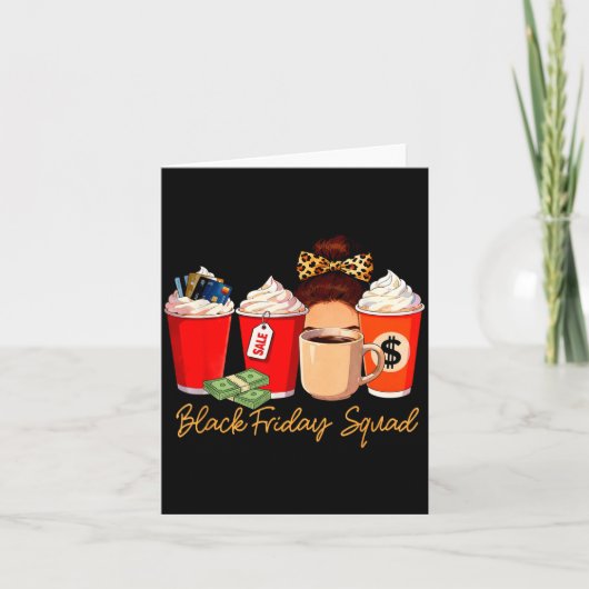 Black Shopng Friday Squad Coffee C Coffee Lover Karte (Vorderseite)
