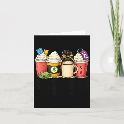 Black Shopng Friday Squad Coffee C Coffee Lovers Karte (Vorderseite)